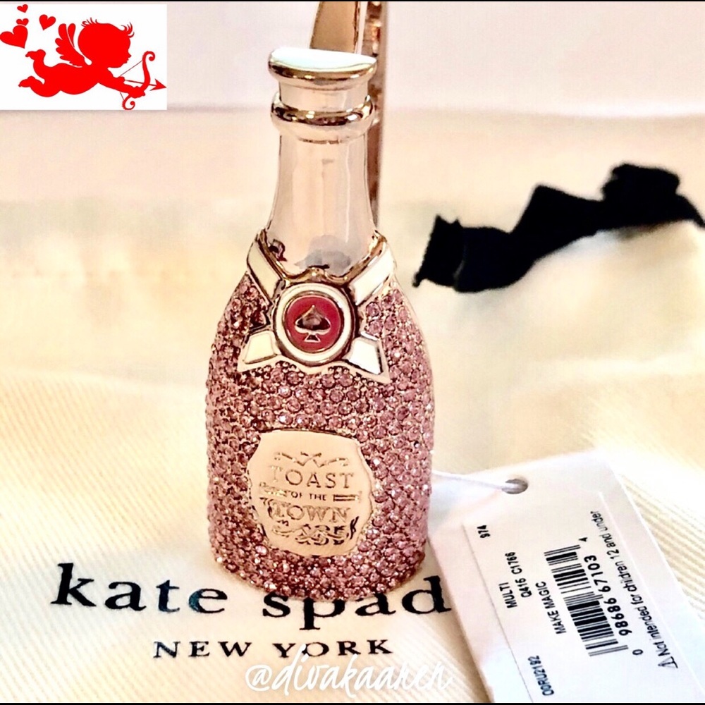 Kate Spade Champagne Bangle Bracelet “Make Magic” - Picture 2 of 8